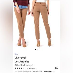 Liverpool Kelsey Knit Trouser - Maple